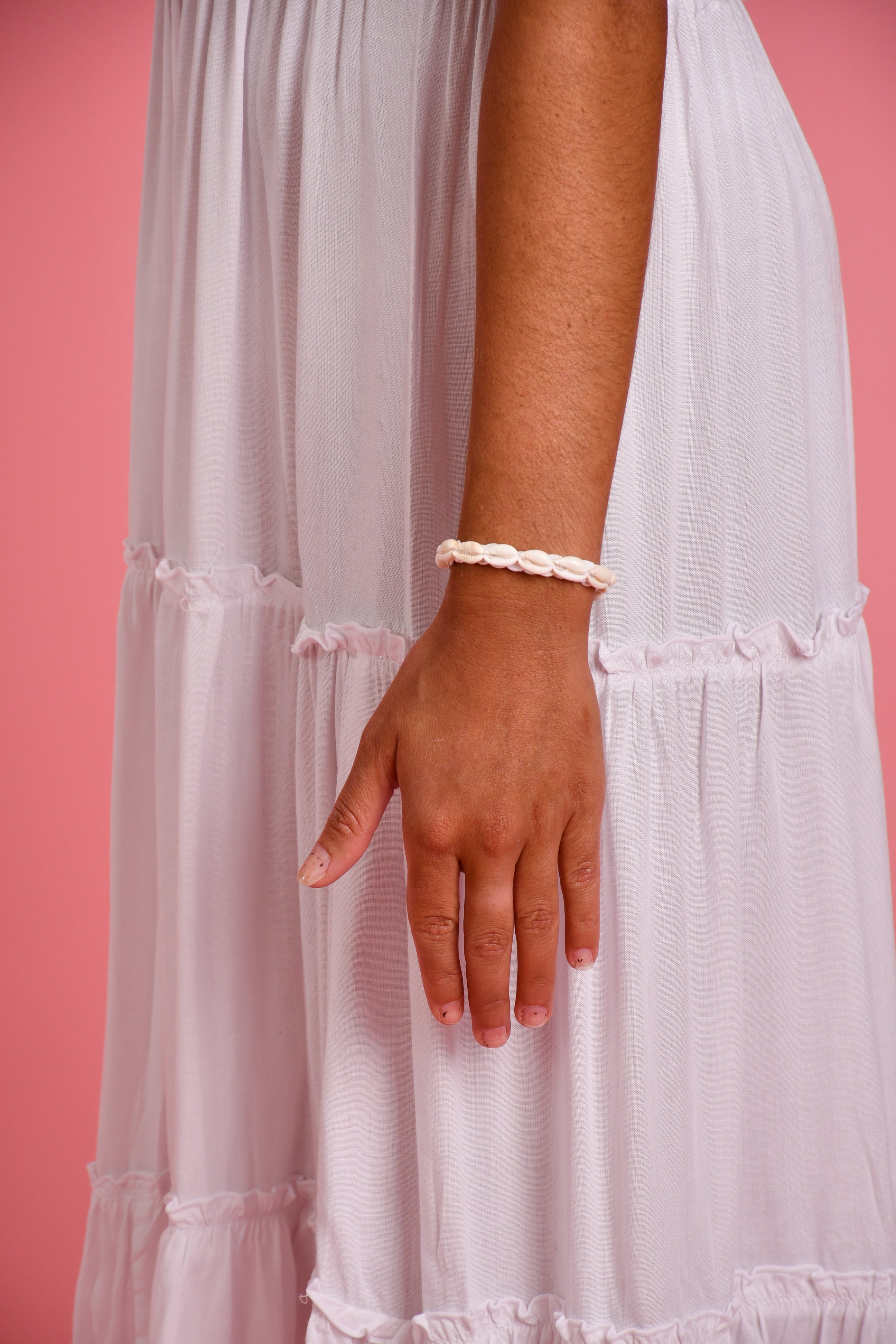 White outlet braided bracelet