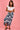 VBLK091 - LONG COCONUT SKIRT W/CLASP - PALM NAVY/WHITE