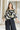 VBLT113 - ROUCHED BELL SLEEVE TOP - BLACK BIRD OF PARADISE