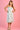 VGLD218 - 3/4 TIERED ROUCHED DRESS - TROPICAL FIESTA SAGE/WHITE