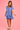 VGLD219 - CAP SLEEVE BUTTON DRESS - SAILOR STRIPE BLUE