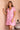 VGLD219 - CAP SLEEVE BUTTON DRESS - HAWAII PINK