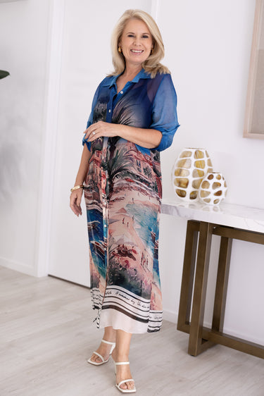 VLSD840 (7184) - DANIELA SILK DRESS - ITALIAN RIVIERA