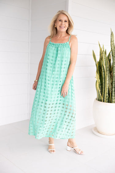VLSD510 (14166) - ALICE MIDI DRESS - MARINE GREEN
