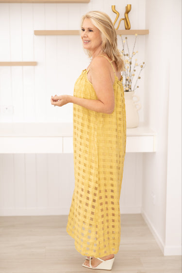 VLSD510 (14166) - ALICE MIDI DRESS  - MUSTARD