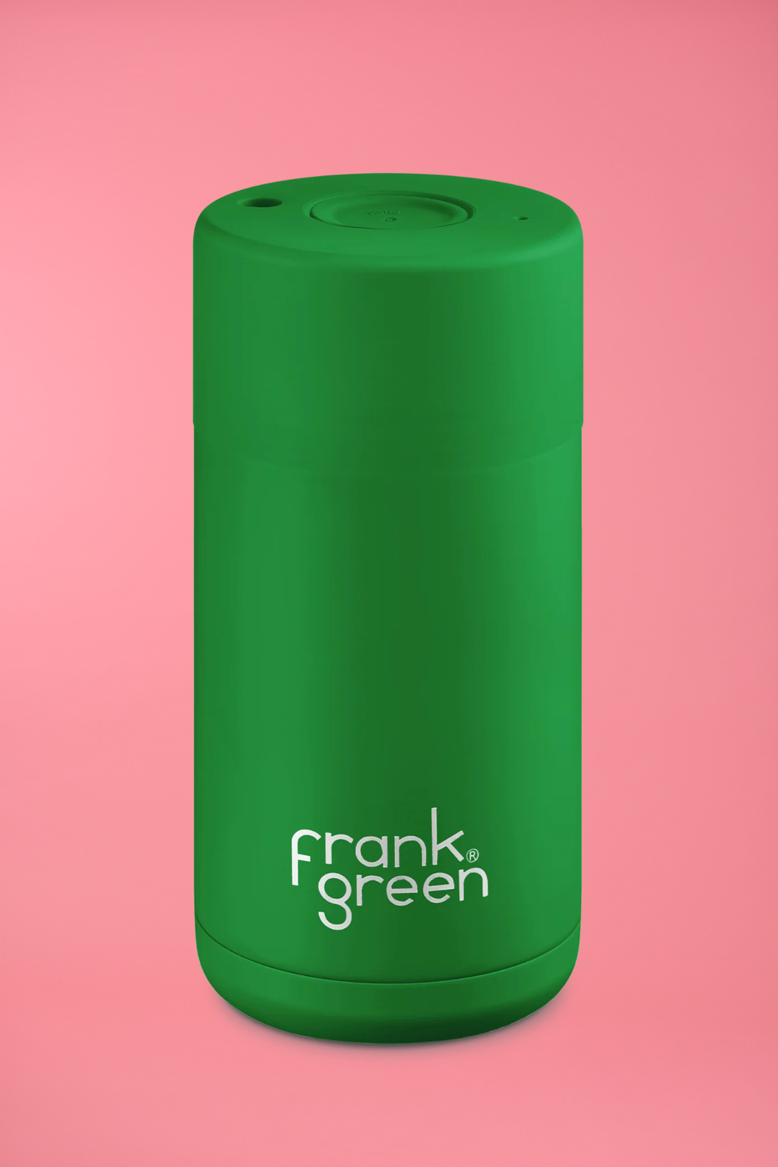 B01S04C12 - FRANK GREEN 350ml (12oz) CERAMIC REUSABLE CUP - EVERGREEN