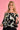 VBLT113 - ROUCHED BELL SLEEVE TOP - BLACK BIRD OF PARADISE