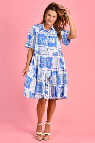 VGLD170 - VICTORIA DRESS - KINGFISHER BLUE
