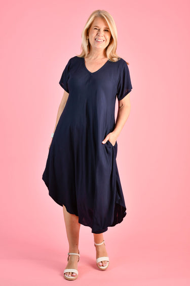 VBLD083 - GREAT HARBOUR DRESS - NAVY