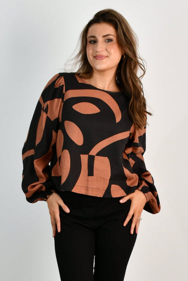 VJHT955 - SIENNA TOP - COOKIE DOUGH