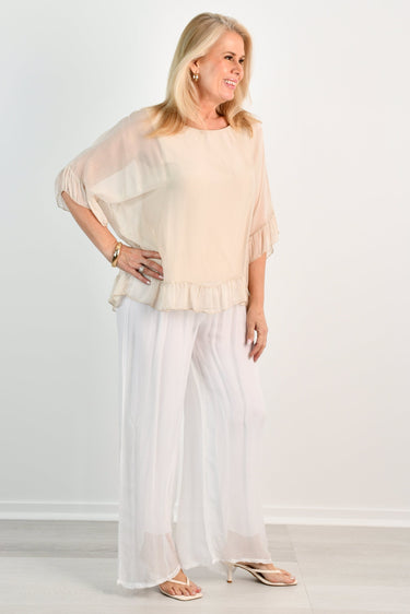 VLSP110 (61248) - PISA SILK PANT - WHITE