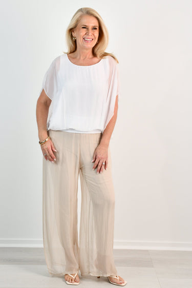 VLSP110 (61248) - PISA SILK PANT - CHAMPAGNE