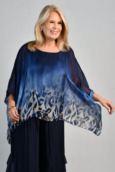 VLST799 (2780) - VALERIA SILK TOP - SEA LEOPARD