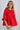 VBLT113 - ROUCHED BELL SLEEVE TOP - CHRISTMAS RED