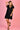 VGLD219 - CAP SLEEVE BUTTON DRESS - BLACK