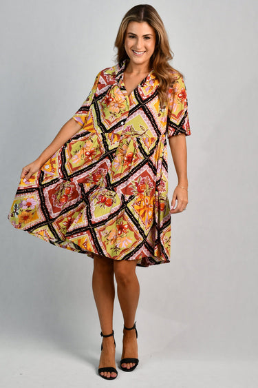 VGLD170 - VICTORIA DRESS - PATCHWORK BLOOM