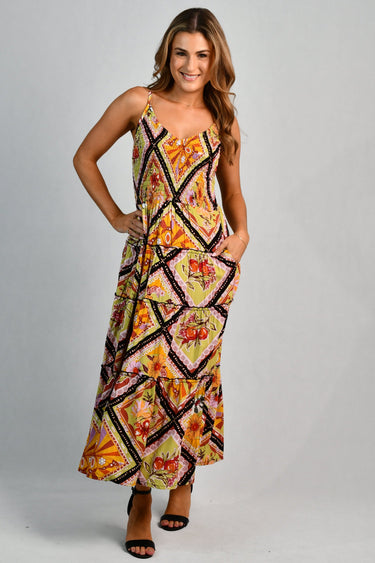 VGLD267 - TRAVELLER MAXI DRESS - PATCHWORK BLOOM