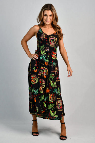 VGLD267 - TRAVELLER MAXI DRESS - SOLEIL CITRUS BLACK