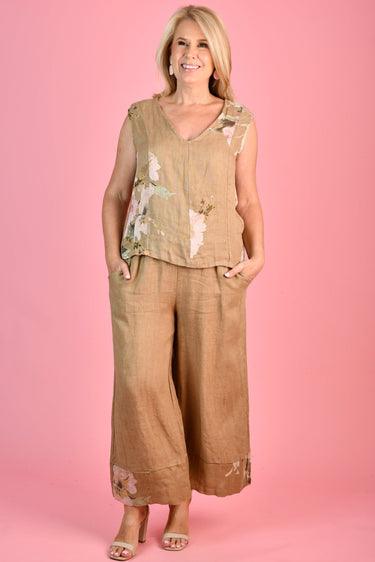 VLST711 (7880) - LA MUSE LINEN TANK - TUSCAN CLAY