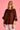 VBLT113 - ROUCHED BELL SLEEVE TOP - CHOCOLATE