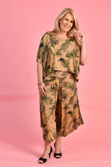 VBLP106 - SYDNEY WIDE LEG PANT - GOLDEN FERN