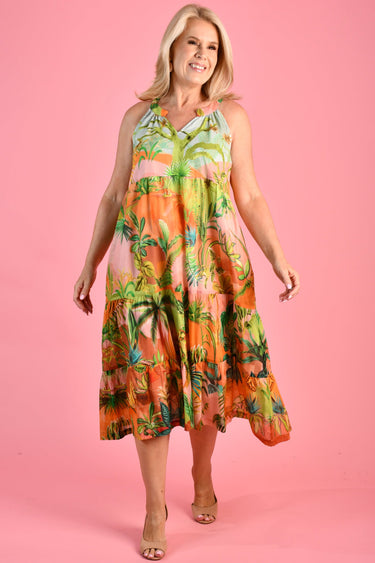 VPCD600 - ST. LUCIA MIDI DRESS - WILD JUNGLE