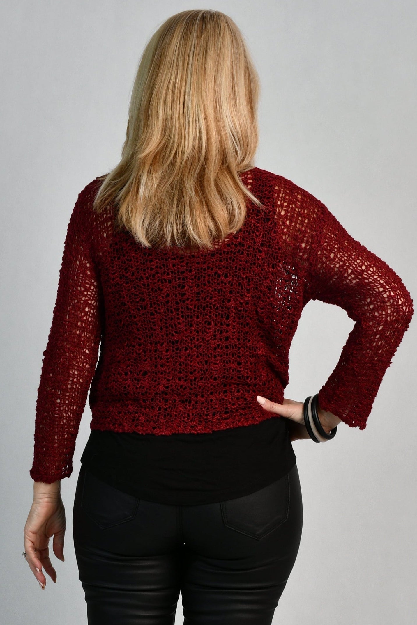 VBLJ068 - AMELIA KNIT JACKET - WINE – GO GIRL