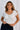 VGLT106 - PEASANT TOP WITH ROUCHED HEM - WHITE