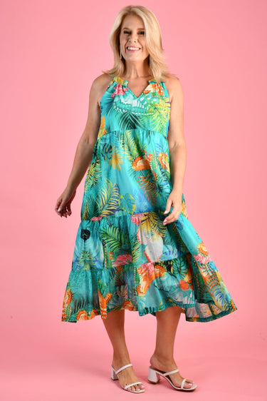 VPCD600 - ST. LUCIA MIDI DRESS - TROPICAL PUNCH