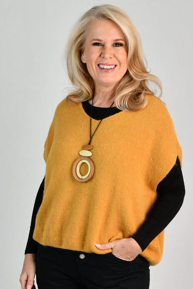 VLST327 (5211) - WILMA WOOL TOP - MUSTARD