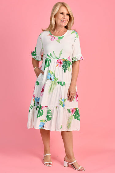 VBLD250 - PARADISE DRESS - TROPICANA WHITE