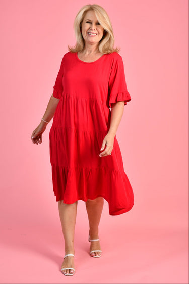 VBLD250 - PARADISE DRESS - CHRISTMAS RED