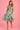 VGLD218 - 3/4 TIERED ROUCHED DRESS - TROPICAL FIESTA SAGE