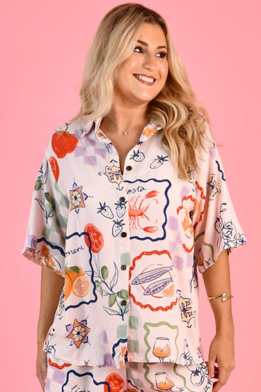 VGLT132 - YACHT SHIRT - POSITANO PICNIC SUPER SOFT PINK