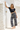VGLP067 - LONG ROUCHED PANTS - PICASSO'S GARDEN BLACK