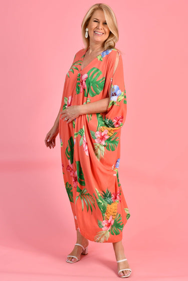 VBLD348 - CUSHLA DRESS - TROPICANA PEACH