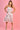 VGLD218 - 3/4 TIERED ROUCHED DRESS - TROPICAL FIESTA RUST/WHITE