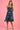 VGLD218 - 3/4 TIERED ROUCHED DRESS - TROPICAL FIESTA NAVY