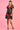 VGLD219 - CAP SLEEVE BUTTON DRESS - PINK HIBISCUS