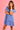 VGLD219 - CAP SLEEVE BUTTON DRESS - SAILOR STRIPE BLUE
