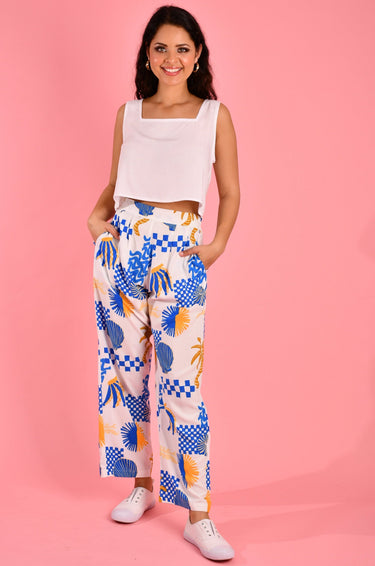 VGLP007 - FLAT BAND YACHT PANTS - SEYCHELLES WHITE