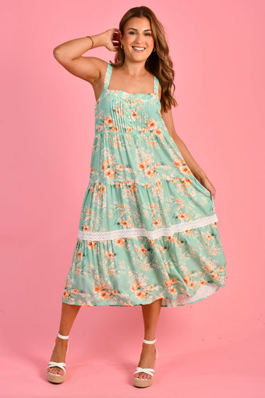 VJHD228 - GARDEN PARTY DRESS - WASABI WILDFLOWER