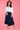VGLK050 - ROUCHED SKIRT WITH BUTTON DETAIL - NAVY