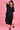 2188 - LINEN SEQUIN FLOWER DRESS - BLACK